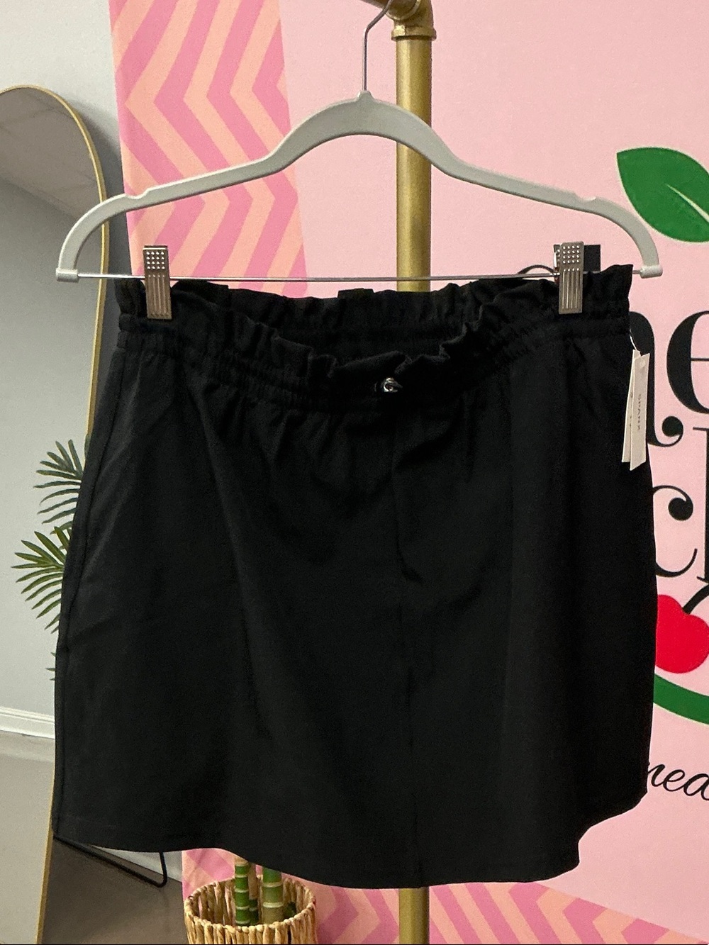SPANX Black Drawstring Waist Skirt